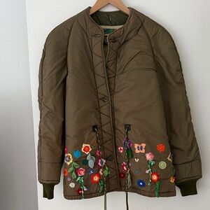 Pepela Palm Beach reworked vintage military jacket with crochet details